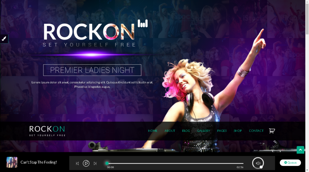 Rockon - best WordPress themes for nightclubs