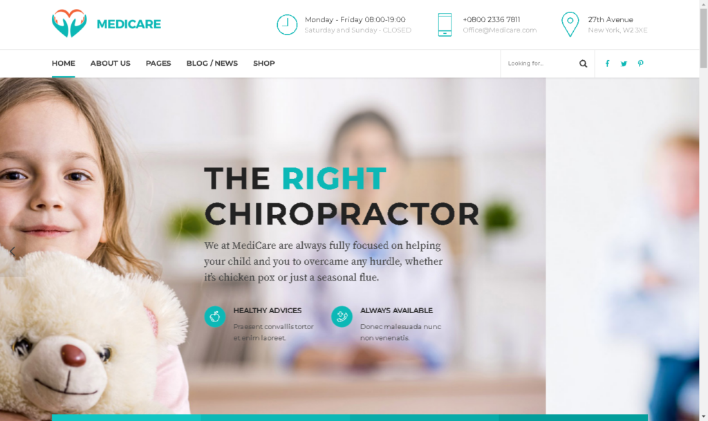 the best WordPress themes for chiropractors - helping hands