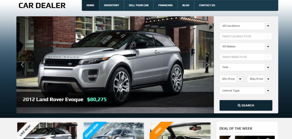 Best WordPress Car Dealer Themes for Automotive Sales - Car Dealer Deluxe
