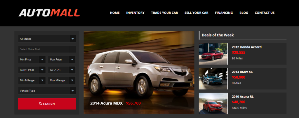 Best WordPress Car Dealer Themes for Automotive Sales - AutoMall